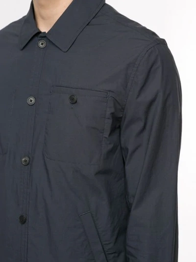 Shop Kent & Curwen Short Shirt Jacket In Blue