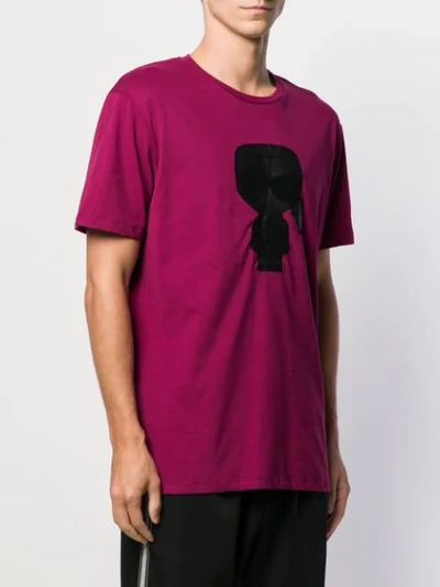 Shop Karl Lagerfeld Ikonik Print T-shirt In Pink