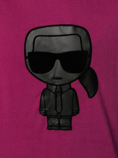 Shop Karl Lagerfeld Ikonik Print T-shirt In Pink
