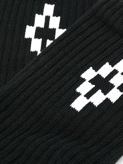 Shop Marcelo Burlon County Of Milan Cross Long Socks In Black