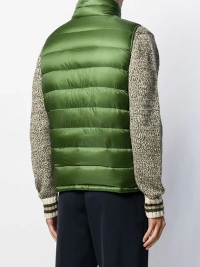 Shop Herno Reversible Padded Gilet In Green