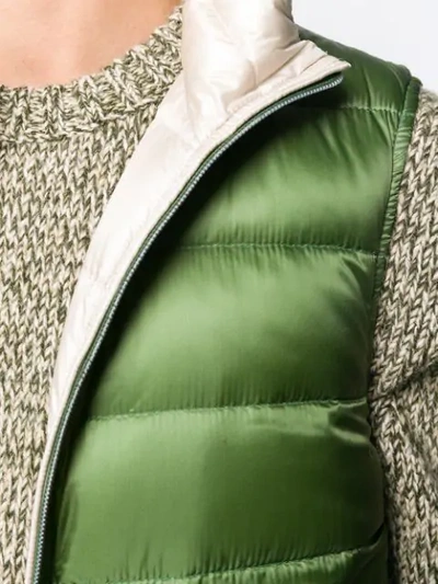 Shop Herno Reversible Padded Gilet In Green