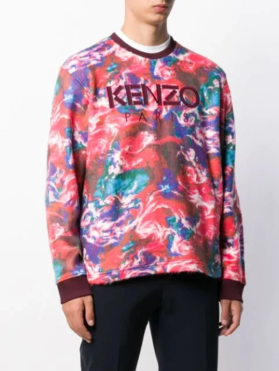 Shop Kenzo World Print Sweatshirt In 21