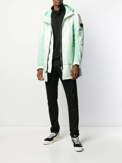 Shop Stone Island Shadow Project Hooded Jacket In Green