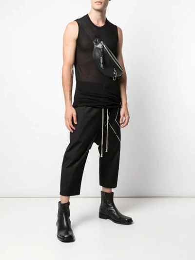Shop Rick Owens Sheer Fitted Tank Top In Black