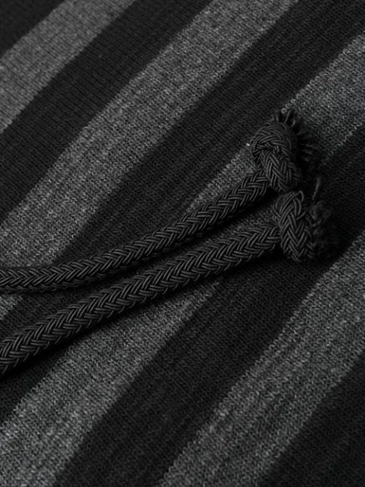 Shop Dondup Loose Fit Striped Hoodie In Black