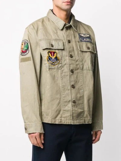 Shop Polo Ralph Lauren Military Jacket In Twill3418 Olive