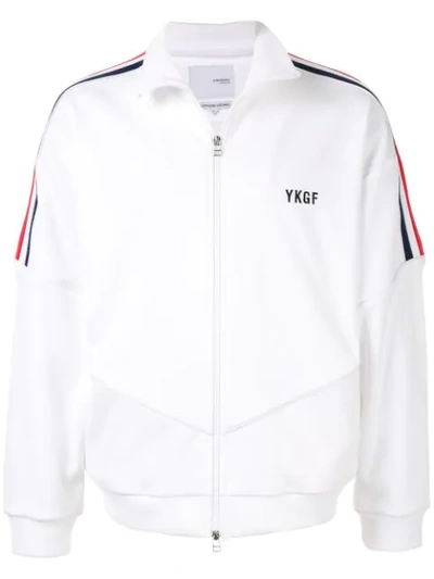 Shop Yoshiokubo Panelled Sports Jacket In White