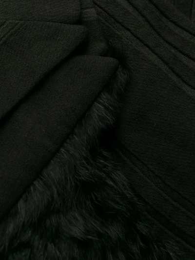 Shop Ann Demeulemeester Contrast Panel Coat In Black