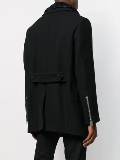 Shop Tom Ford Double-breasted Coat In Black