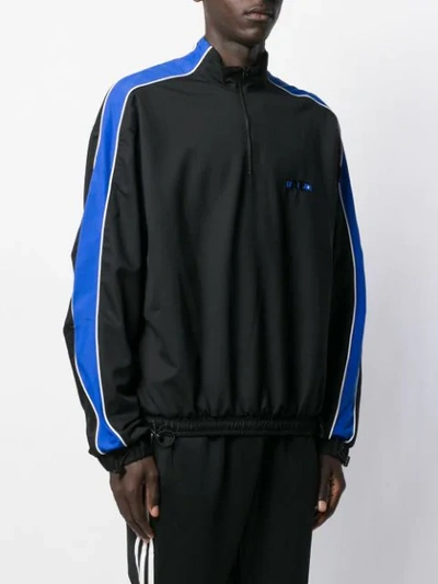 Shop Ader Error Zipped Neck Sweatshirt In Black