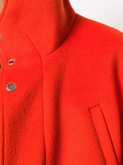 Shop Dsquared2 Button-up Hooded Jacket In Orange