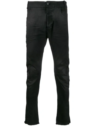 Shop Masnada Deconstructed Straight Leg Trousers In Black