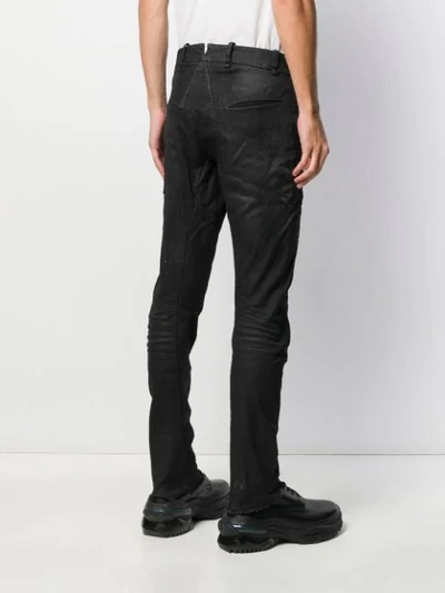 Shop Masnada Deconstructed Straight Leg Trousers In Black