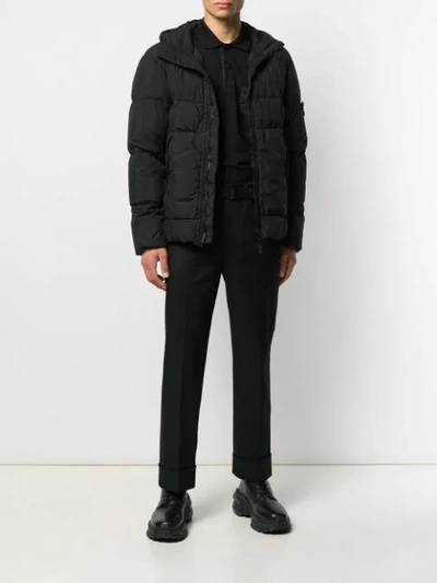 Shop Neil Barrett Belted Trousers In Black