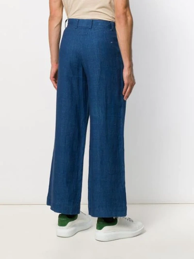 Pre-owned Jean Paul Gaultier 1990s Sailor Trousers In Blue