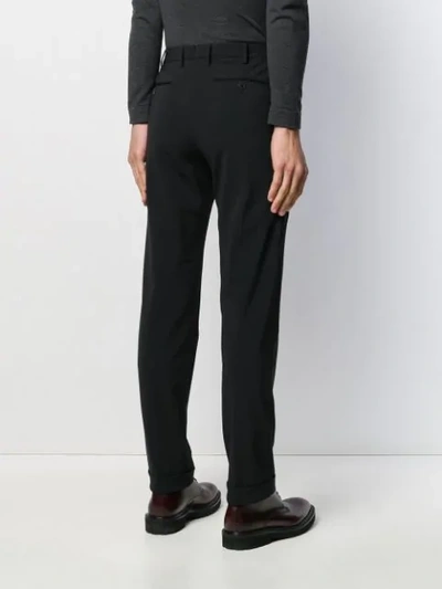 Shop Pt01 Slim-fit Chino Trousers In Black