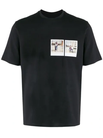 Shop Anton Belinskiy Polaroid Picture T-shirt In Black With Photo Print