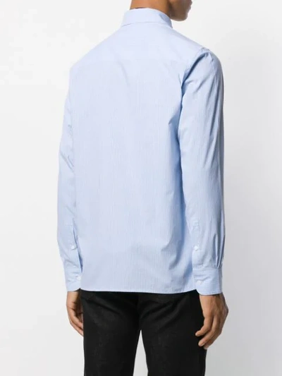 Shop Sandro Long Sleeved Striped Shirt In Blue