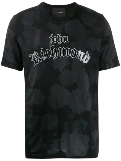 Shop John Richmond Relaxed-fit Logo Print T-shirt In Black
