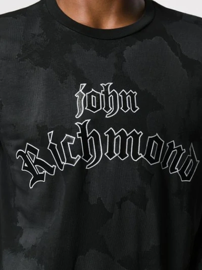 Shop John Richmond Relaxed-fit Logo Print T-shirt In Black