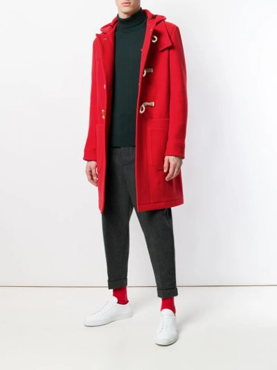 Shop Ami Alexandre Mattiussi Duffle Coat In Red