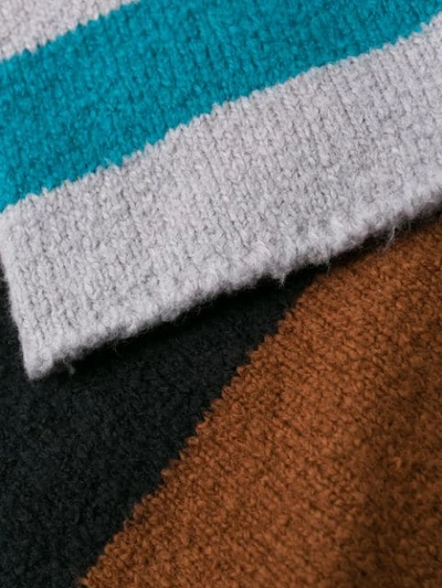 Paura Panelled Striped Jumper In Brown