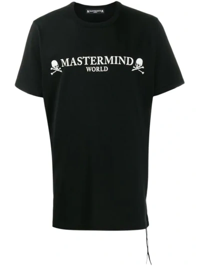 Shop Mastermind Japan Branded Short-sleeve T-shirt In Black