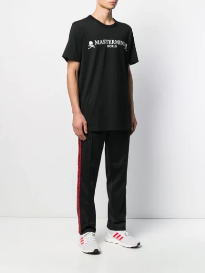 Shop Mastermind Japan Branded Short-sleeve T-shirt In Black