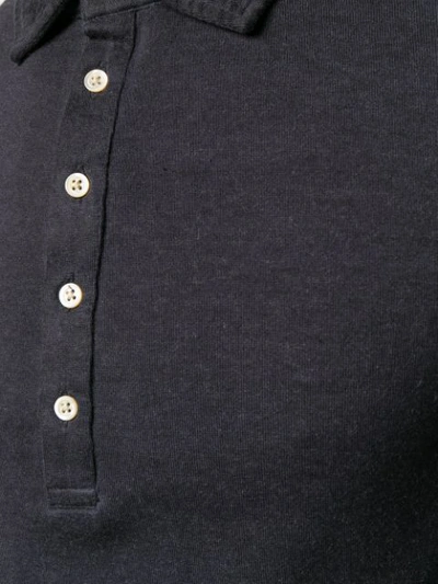 Shop Massimo Alba Longsleeved Polo Shirt In Black
