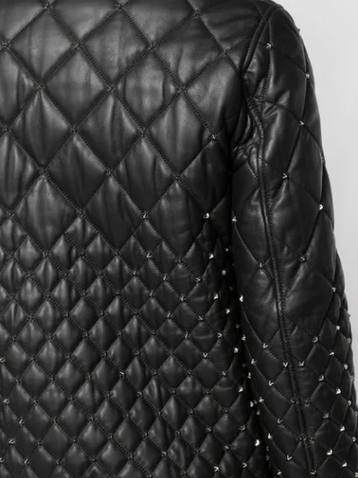 Shop Philipp Plein Quilted Stud Jacket In Black