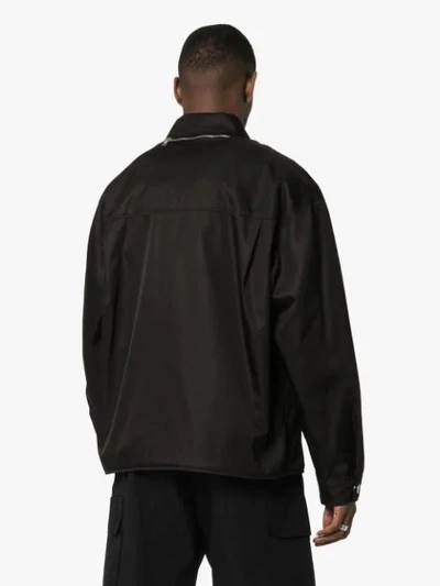 Shop Prada Leichte Jacke Mit Logo - Schwarz In Black