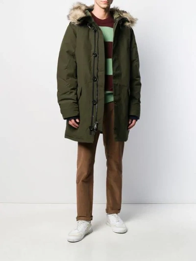 Shop Polo Ralph Lauren Parka Mit Faux Fur In Green