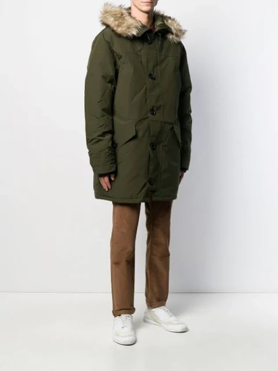 Shop Polo Ralph Lauren Parka Mit Faux Fur In Green