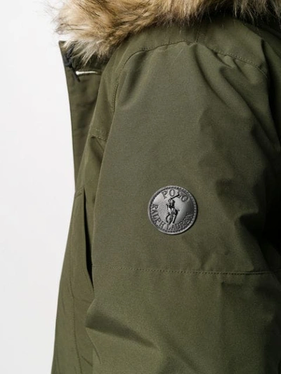 Shop Polo Ralph Lauren Parka Mit Faux Fur In Green