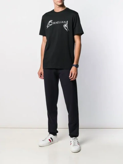 Shop Corneliani Branded T-shirt In Black
