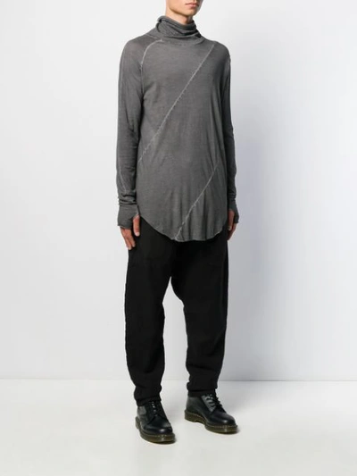 DISTRESSED ROLL-NECK T-SHIRT