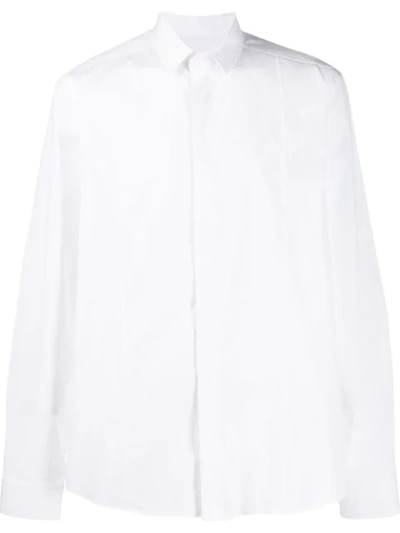 Shop Les Hommes Slim Fit Shirt In White