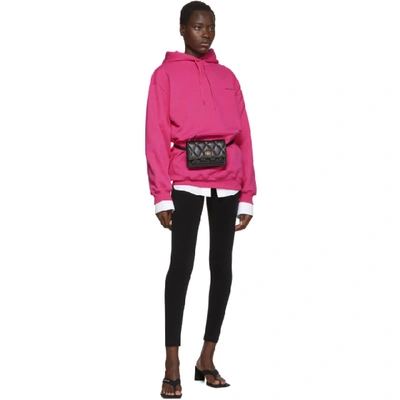 Shop Balenciaga Pink Copyright Logo Hoodie In 5630 Pink