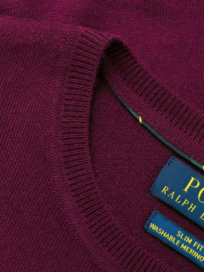 Shop Polo Ralph Lauren Knit Crew Neck Jumper In Red