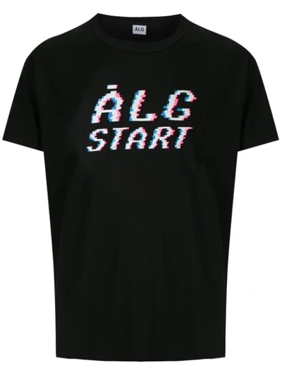 Shop Àlg Star Oversized T-shirt  + Hering In Black