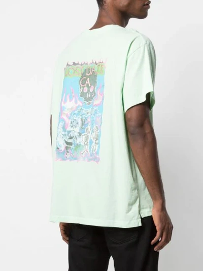 Shop Lost Daze Collage Skull-print T-shirt In Green ,multicolour