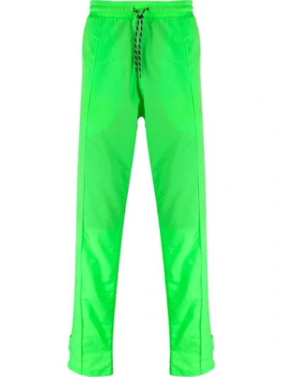 Shop Andrea Crews Piped Seam Track Pants In Green