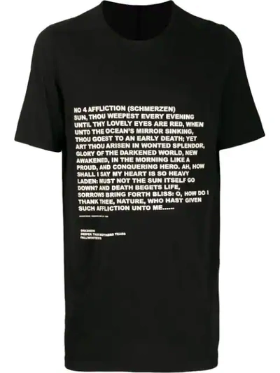 Shop Rick Owens Drkshdw T-shirt Mit Slogan-print - Schwarz In Black