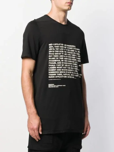 Shop Rick Owens Drkshdw T-shirt Mit Slogan-print - Schwarz In Black