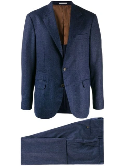 Shop Brunello Cucinelli Two Piece Suit - Blue