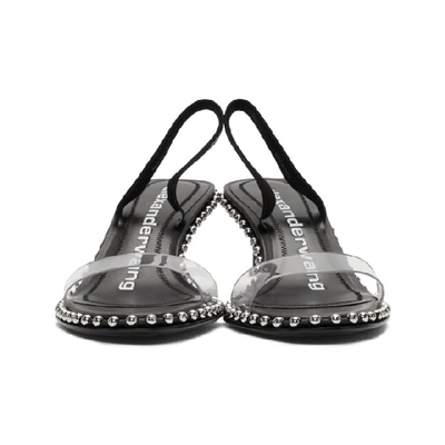 Shop Alexander Wang Black Nova Low Heeled Sandals In 001 Black