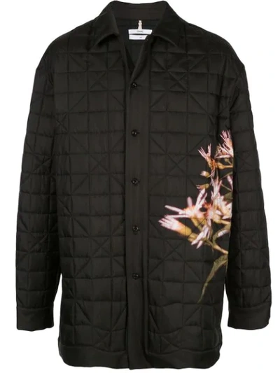 Shop Oamc Polly Printed Quilted Jacket In Black