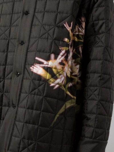 Shop Oamc Polly Printed Quilted Jacket In Black