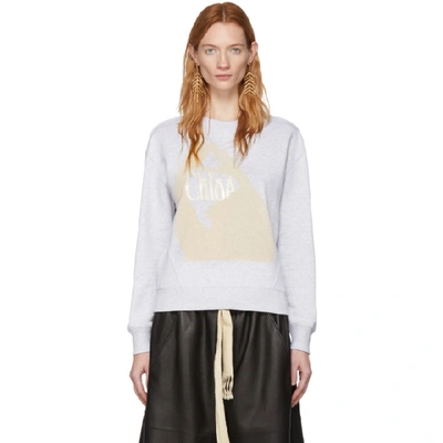 Shop Chloé Grey Femininity Sweatshirt In 00m Light G